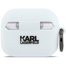 Karl Lagerfeld Silicone Karl Head 3D Case for AirPods Pro 3 - White