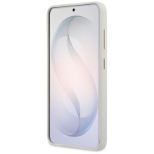 Guess Rhinestone Round Logo MagSafe Case for Samsung Galaxy S26+ - Beige