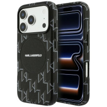 Karl Lagerfeld Monogram Logo MagSafe Case for iPhone 17 Pro - Black