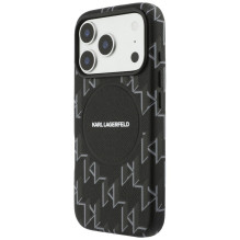 Karl Lagerfeld Monogram Logo MagSafe Case for iPhone 17 Pro - Black