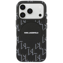 Karl Lagerfeld Monogram Logo MagSafe Case for iPhone 17 Pro - Black