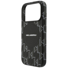 Karl Lagerfeld Monogram Logo MagSafe Case for iPhone 17 Pro - Black