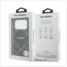 Karl Lagerfeld Monogram Logo MagSafe Case for iPhone 17 Pro - Black
