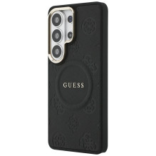 „Guess Saffiano Peony Reljefinis MagSafe Dėklas, skirtas „Samsung Galaxy S26 Ultra“ – juodas
