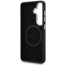 „Guess Saffiano Peony Embossed Ring MagSafe“ dėklas, skirtas „Samsung Galaxy S26+“ – juodas