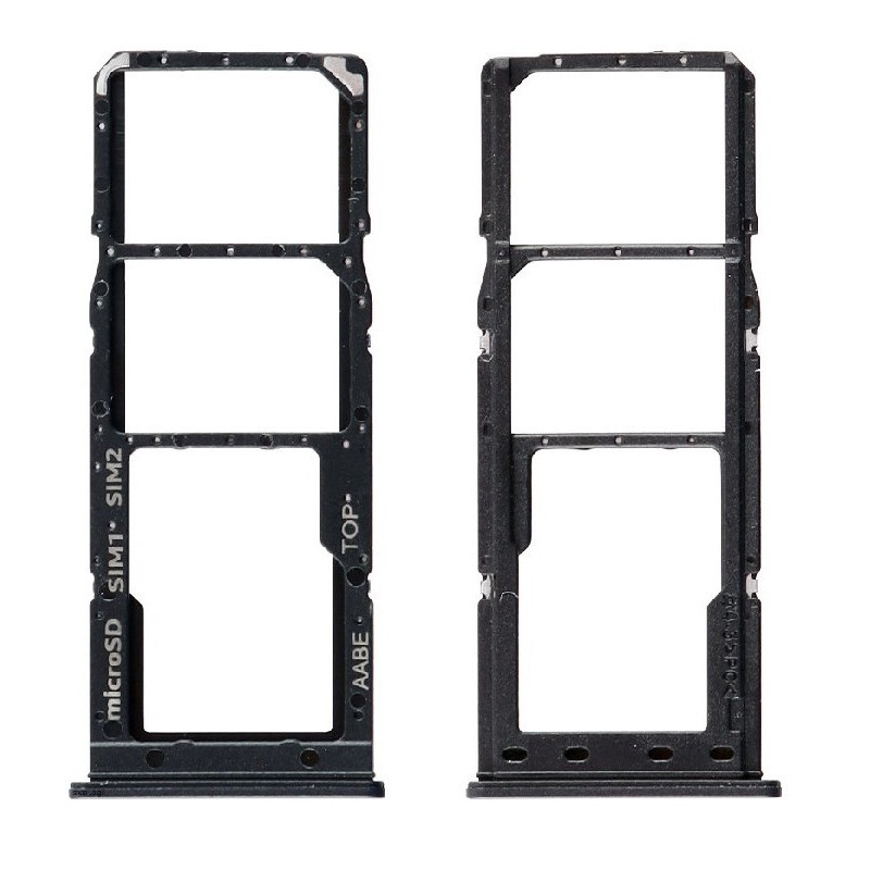 SIM card holder Samsung A125 A12 / A127 A12S Black original (service pack)