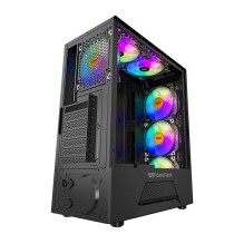 Kompiuterio korpusas - darkFlash LEO Midi Tower ATX / ITX / MicroATX Tempered Glass Black