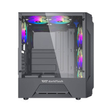 Kompiuterio korpusas - darkFlash LEO Midi Tower ATX / ITX / MicroATX Tempered Glass Black