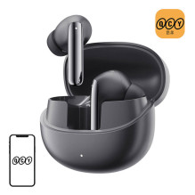 Bevielės ausinės - QCY MeloBuds Pro HT08 ANC, 34h atkūrimas, Bluetooth 5.3, juoda