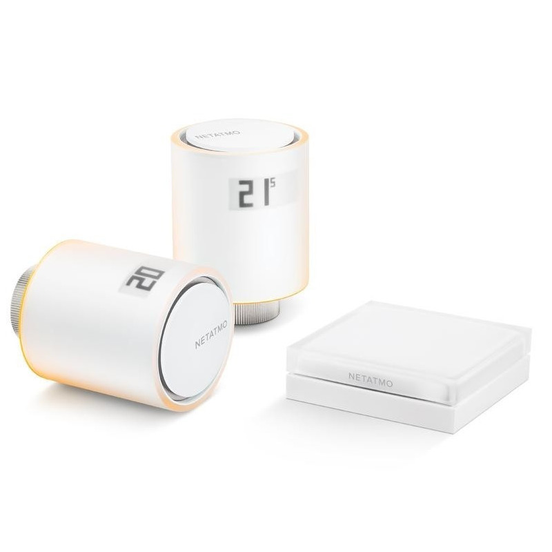 Išmanusis termostatas - Netatmo NVP vožtuvo pradžios rinkinys (Netatmo, WiFi, programuojamas, baltas)