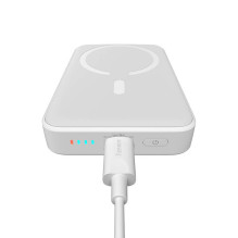 Energijos šaltinis - Baseus Magnetic Mini 10000mAh 20W USB-C Wireless Charger White