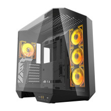 Kompiuterio korpusas - darkFlash DY470 Midi Tower ATX / ITX / µATX, 4 ARGB ventiliatoriai, juodas