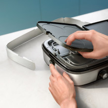 Namų ir virtuvės prietaisas - Philips HD6222 / 90 Kontaktinis grilis 1400cm² Nelipnus juodas