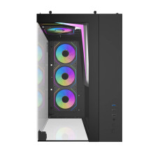 Kompiuterio korpusas - darkFlash TH285 Midi Tower ATX, M-ATX, ITX, 4 ventiliatoriai juodas