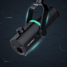 Mikrofonas - Feelworld PM1 AS dinaminis USB C kardioidinis su ausinių jungtimi