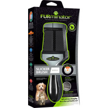Gyvūnų priežiūros priemonė - FURminator Slicker Brush (small dogs, cats, stainless steel, plastic)