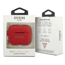 Guess Silicone Glitter Case for AirPods Pro - Red