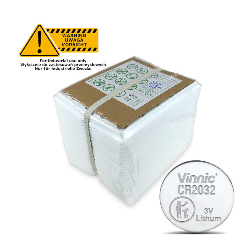 CR2032 batteries 3V Vinnic lithium 2032 (industrial 20pcs.pack), price for 1 battery