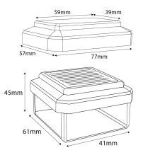 GreenBlue Solar LED Pole Light, 60x40mm, Envelope-shaped Canopy, 3200K, GB125 WW