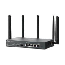 Wireless Router, TP-LINK, Omada 4G+ Cat6 AX3000 Gigabit VPN Router, Wi-Fi 6 (802.11ax), Data speed 2402 Mbit / s, Ethern