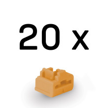 Tinklo Priedas - LINDY RJ45 Prievado Blokatorius, ABS Oranžinis, 20 vnt.