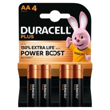 Baterija - Duracell AA Plus Power Boost 4 Pak Alkalinės Baterijos