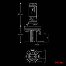 Żarówki samochodowe LED F26 PRO LumiTec LIMITED +130% DUO FULL CANBUS H8 H9 H11 H16 12V 24V AMIO-04873