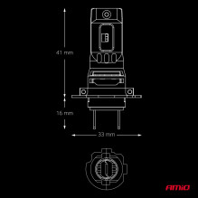 Żarówki samochodowe LED F26 PRO LumiTec LIMITED +130% DUO FULL CANBUS H7 H18 12V 24V AMIO-04872