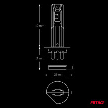 Żarówki samochodowe LED F26 PRO LumiTec LIMITED +130% DUO FULL CANBUS H1 12V 24V AMIO-04869