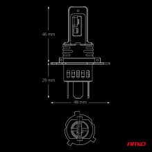 Żarówki samochodowe LED F26 PRO LumiTec LIMITED +130% DUO FULL CANBUS H4 H19 12V 24V AMIO-04871