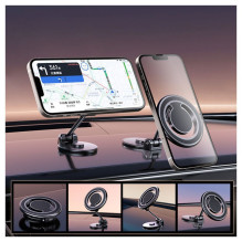 iLike C62 Metal Panel Fix Universal Magnetic magsafe Ring size Smartphone adjustable holder Black