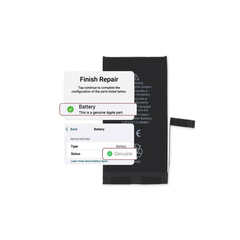 Akumuliatorius skirtas iPhone 14 Plus / Self-Diagnosable / Settings: Genuine /