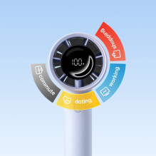 „Jisulife“ nešiojamas USB ventiliatorius 10S 5000mAh – mėlynas