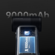 „Jisulife“ nešiojamas ventiliatorius „Ultra2 9000mAh 5 viename“ mini nešiojamas USB ventiliatorius – tamsiai pilkas