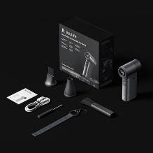 „Jisulife“ nešiojamas ventiliatorius „Ultra2 9000mAh 5 viename“ mini nešiojamas USB ventiliatorius – tamsiai pilkas