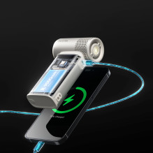 „Jisulife“ nešiojamas ventiliatorius „Ultra2 9000mAh 5 viename“ mini nešiojamas USB ventiliatorius – rudas