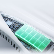 „Jisulife Neck Fan 3“ 4000 mAh nešiojamas kaklo ventiliatorius – pilkas