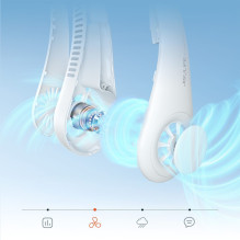 Jisulife Neck Fan 3 4000mAh Portable Neck Fan - Gray