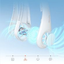 Jisulife Neck Fan 3 4000mAh Portable Neck Fan - Gray