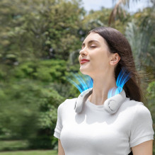 „Jisulife Neck Fan 3“ 4000 mAh nešiojamas kaklo ventiliatorius – pilkas