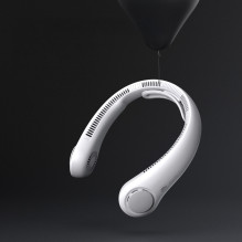 „Jisulife Neck Fan 4“ 5000mAh nešiojamas USB kaklo ventiliatorius – pilkas