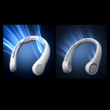 „Jisulife Neck Fan 4“ 5000mAh nešiojamas USB kaklo ventiliatorius – pilkas