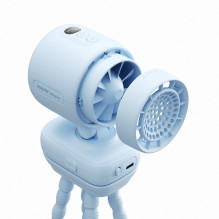 Jisulife Stroller Fan 4 5000mAh Mini Fan for Stroller with Metal Clip - Blue
