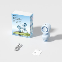 Jisulife Stroller Fan 4 5000mAh Mini Fan for Stroller with Metal Clip - Blue