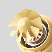 Jisulife Stroller Fan 4 5000mAh Mini Fan for Stroller with Metal Clip - Yellow