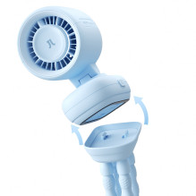 Jisulife Stroller Fan 4 5000mAh Mini Fan for Stroller with Flexible Tripod - Blue