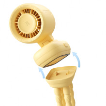 Jisulife Stroller Fan 4 5000mAh Mini Fan for Stroller with Flexible Tripod - Yellow