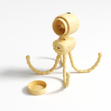 „Jisulife“ vežimėlio ventiliatorius 4, 5000 mAh, mini ventiliatorius vežimėliui su lanksčiu trikoju – geltonas