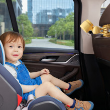 „Jisulife“ vežimėlio ventiliatorius 4, 5000 mAh, mini ventiliatorius vežimėliui su lanksčiu trikoju – geltonas