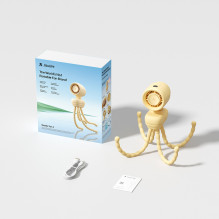 „Jisulife“ vežimėlio ventiliatorius 4, 5000 mAh, mini ventiliatorius vežimėliui su lanksčiu trikoju – geltonas